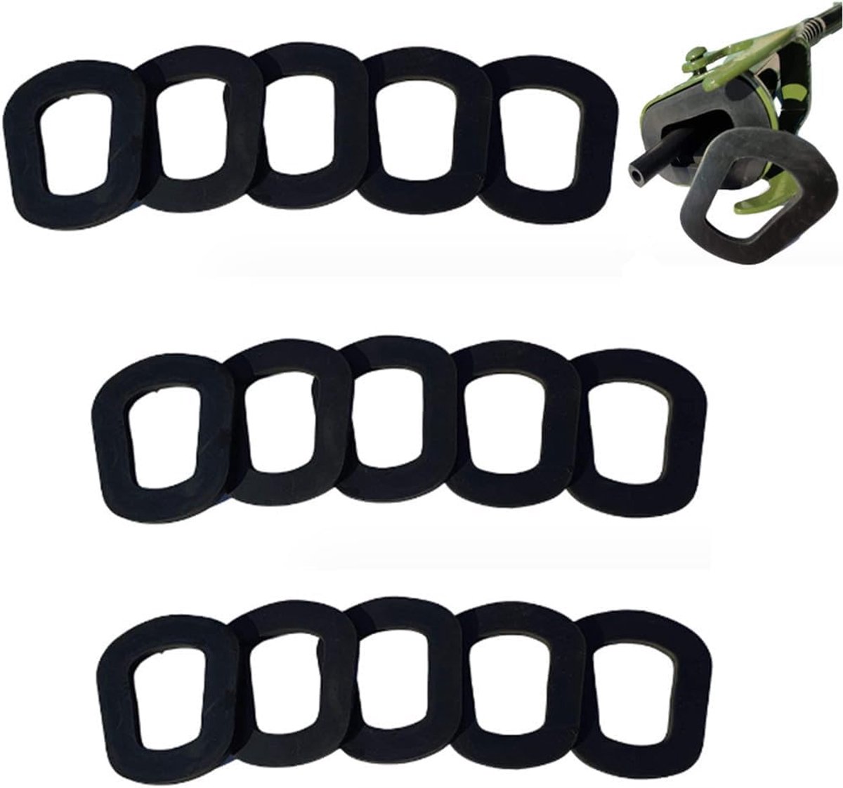 SnelShoppen - Canister Seal - Vervangingsafdichtingen voor 15 Canisters - Hoogwaardige Rubber - Schokabsorberend - Geschikt voor Gasflessen - 54x34x5