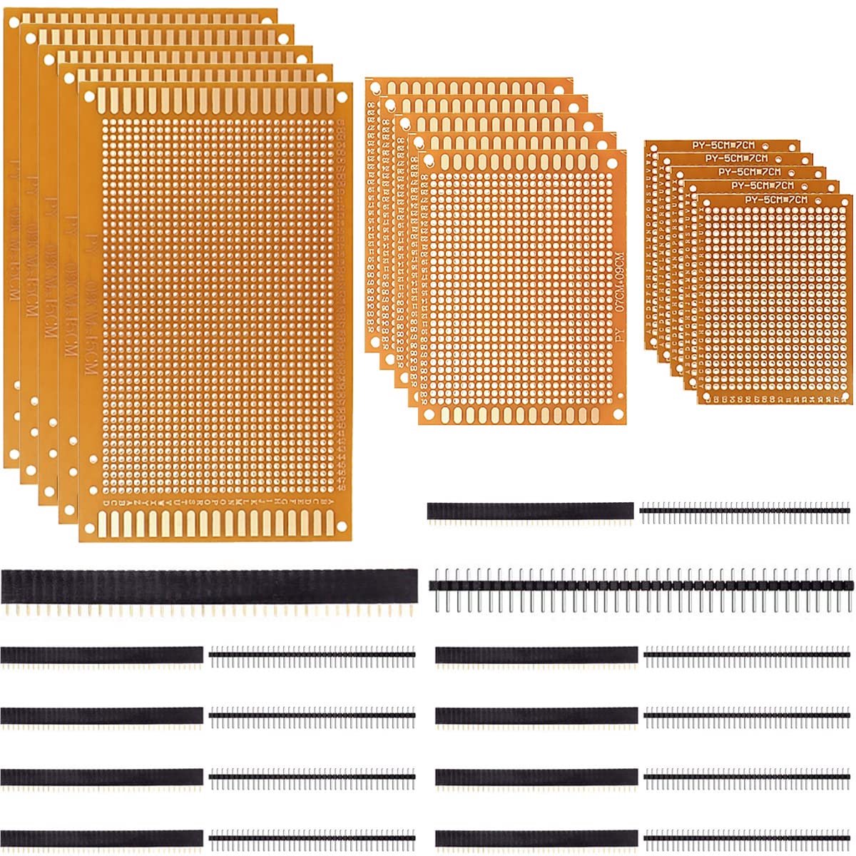 Hole Grid Plate, PCB Board Prototype Hole Grid Plate Kit 5 x 7 cm & 7 x 9 cm & 9 x 15 cm, Universal Hole Grid for - ShopVlot