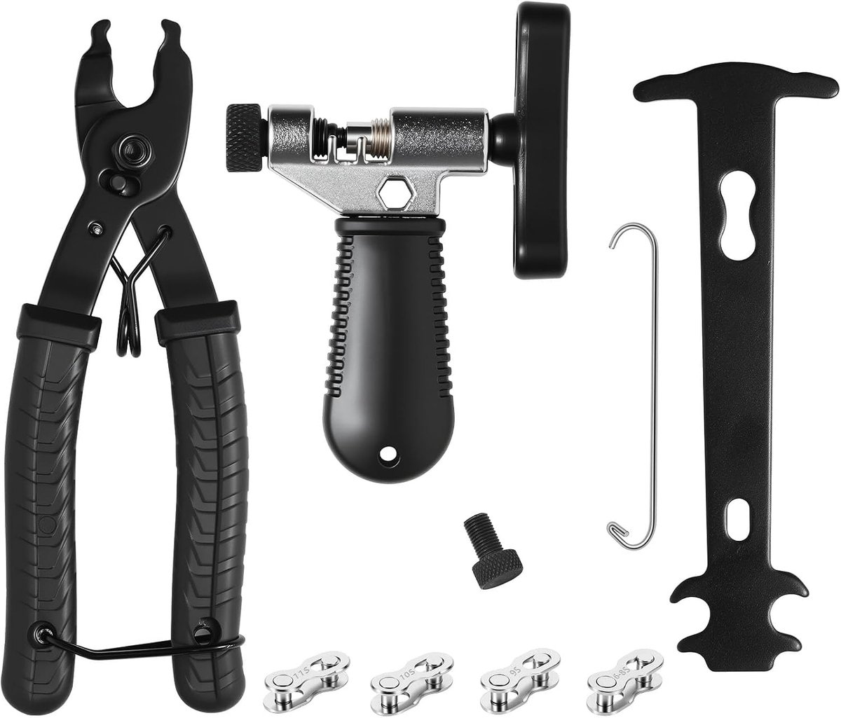 Kettingklinknagel fiets, kettingslottang, kettingmeter en 4 paar fietskettingen, klinknagels, fietsketting - ShopVlot