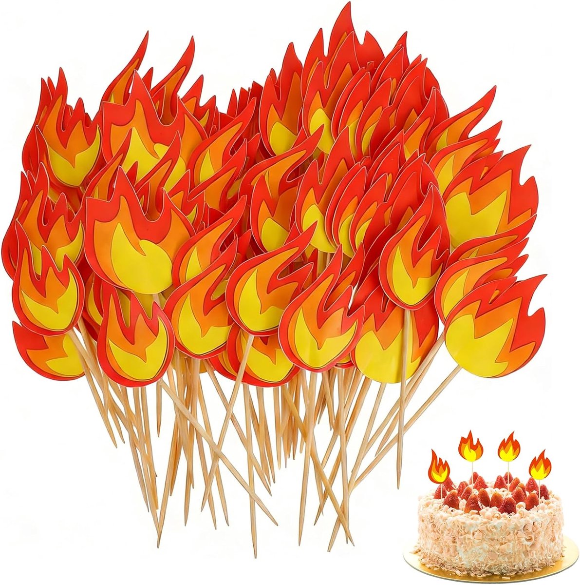 Cupcake Topper vlammen - ShopVlot