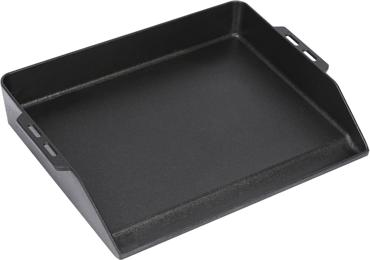 Denmay 48 x 36 cm Universal Plancha, Cast Iron Grill Plate for Gas Grill, Oven and Stove, Grill Pan for Rösle Videro - ShopVlot