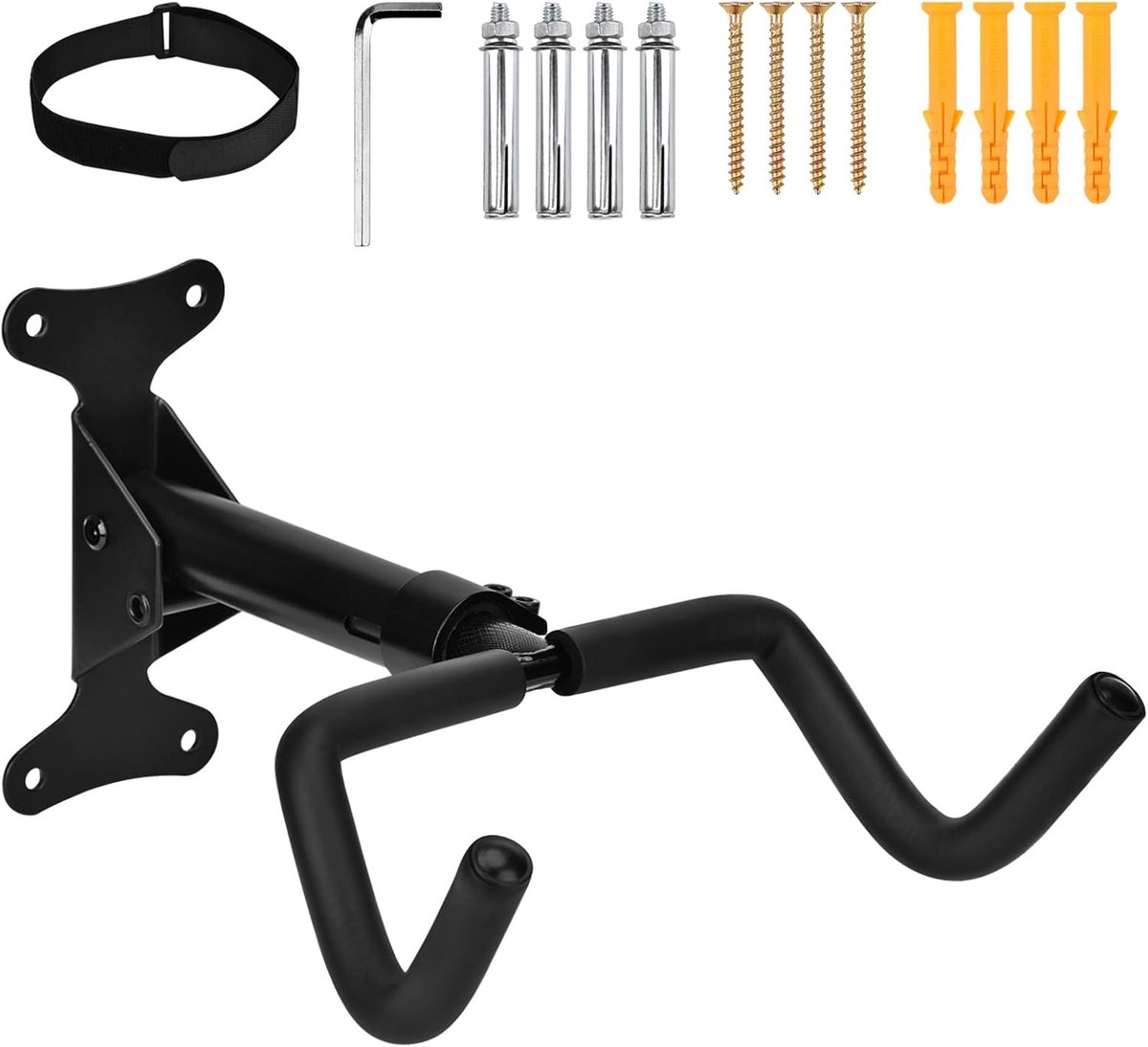 Fietswandhouder, inklapbaar, metalen fietshouder, aan de muur instelbaar, fietsopslag voor garage en muur, fietshaak - ShopVlot