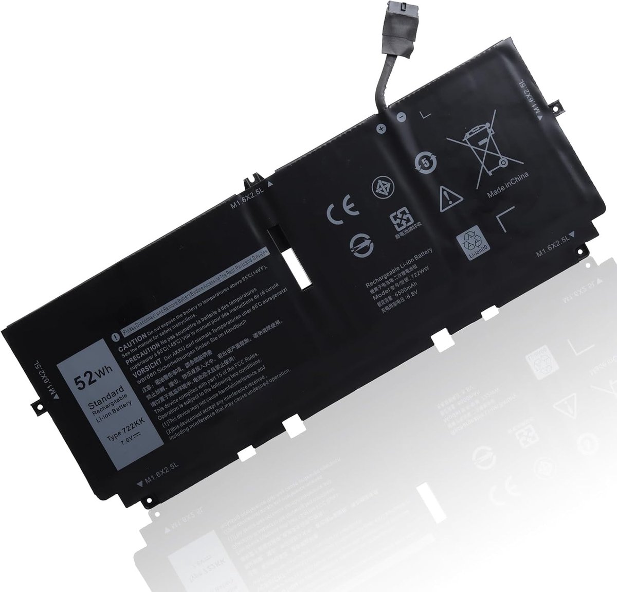 52Wh 722KK Battery Compatible With Dell XPS 13 9300 9310 9380 (2020 Edition) Series WN0N0 0WN0N0 2XXFW FP86V 02XXFW - ShopVlot