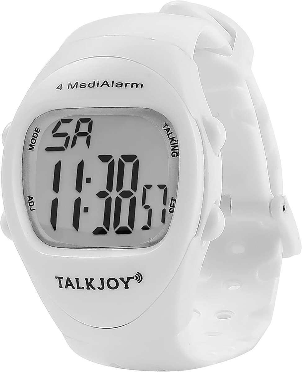 PRO talking clock wristwatch multiple 4 wake times alarm clocks stopwatch alarm times - ShopVlot