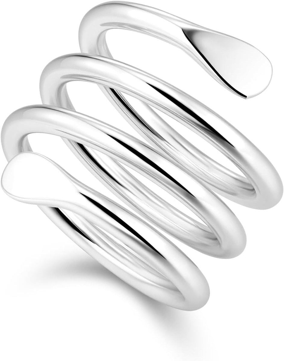 ALEXCRAFT Chunky Rings gold silver 92 adjustable waterproof ladies for women girlfriend promise ring jewelry mum - ShopVlot