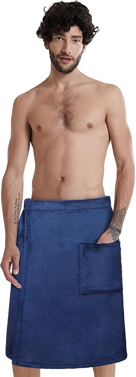Saunakilt heren - zachte badhanddoek - elastische band - ideaal voor sauna - ShopVlot