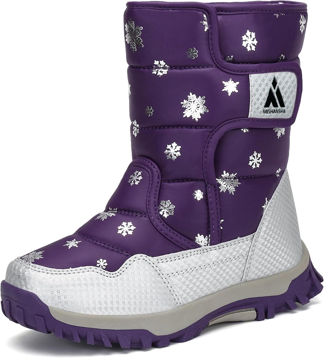 Winterboots voor jongens en meisjes - maat 36 - paarse kleur - warm gevoerd - niet-slip voor buiten - ShopVlot