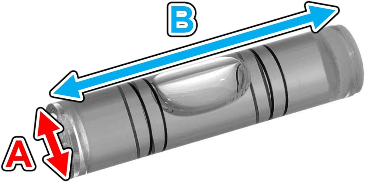 Set van 20 libellen voor waterpassen - maat 14: 9,5x40,0 mm - nauwkeurig en betrouwbaar - ideaal voor bouwprojecten - ShopVlot
