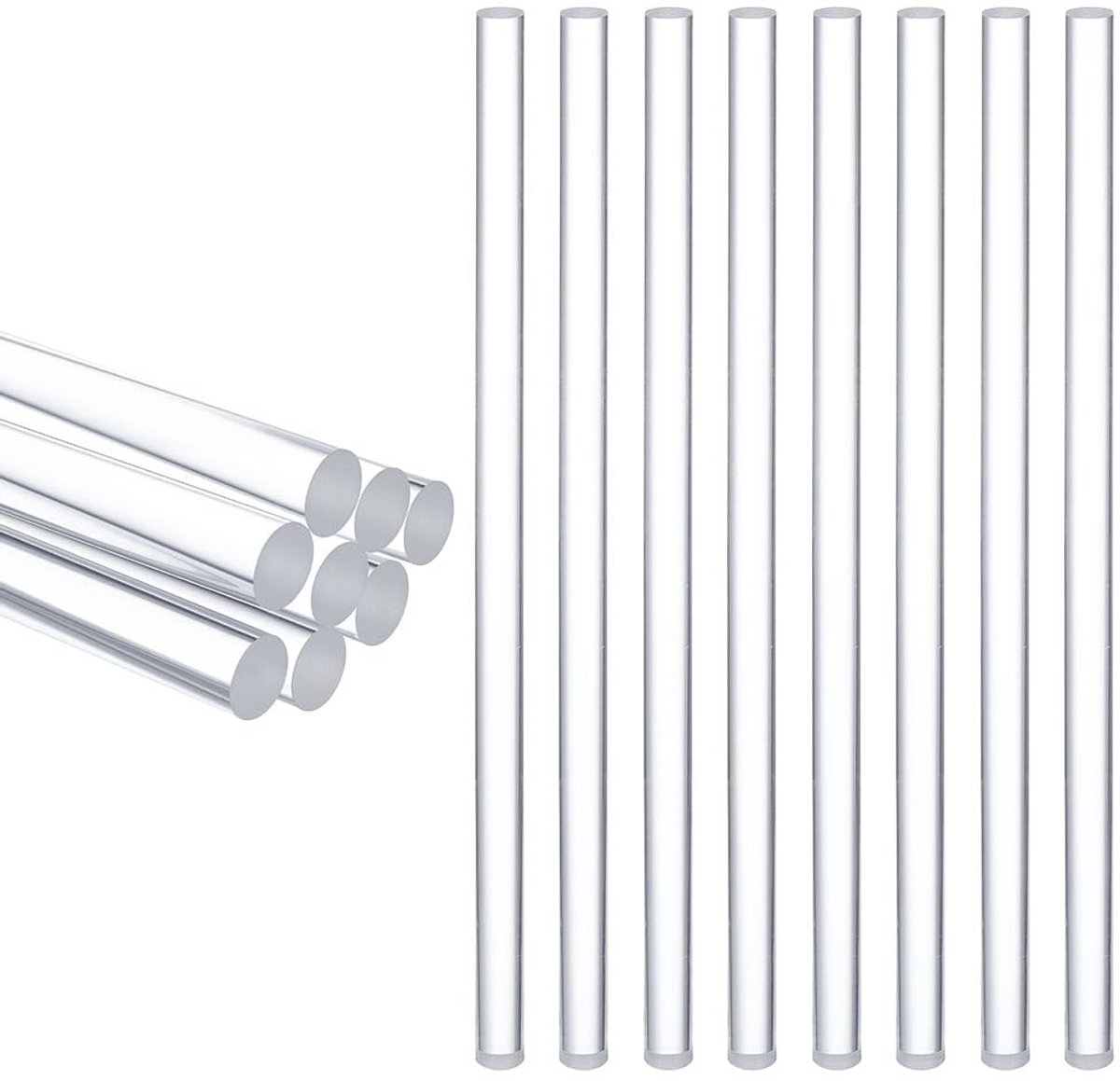Acryl Dowel Stokken 12 Inch - Helder - Diameter 12 mm - Perfect voor Decoratie en Modelbouw - ShopVlot