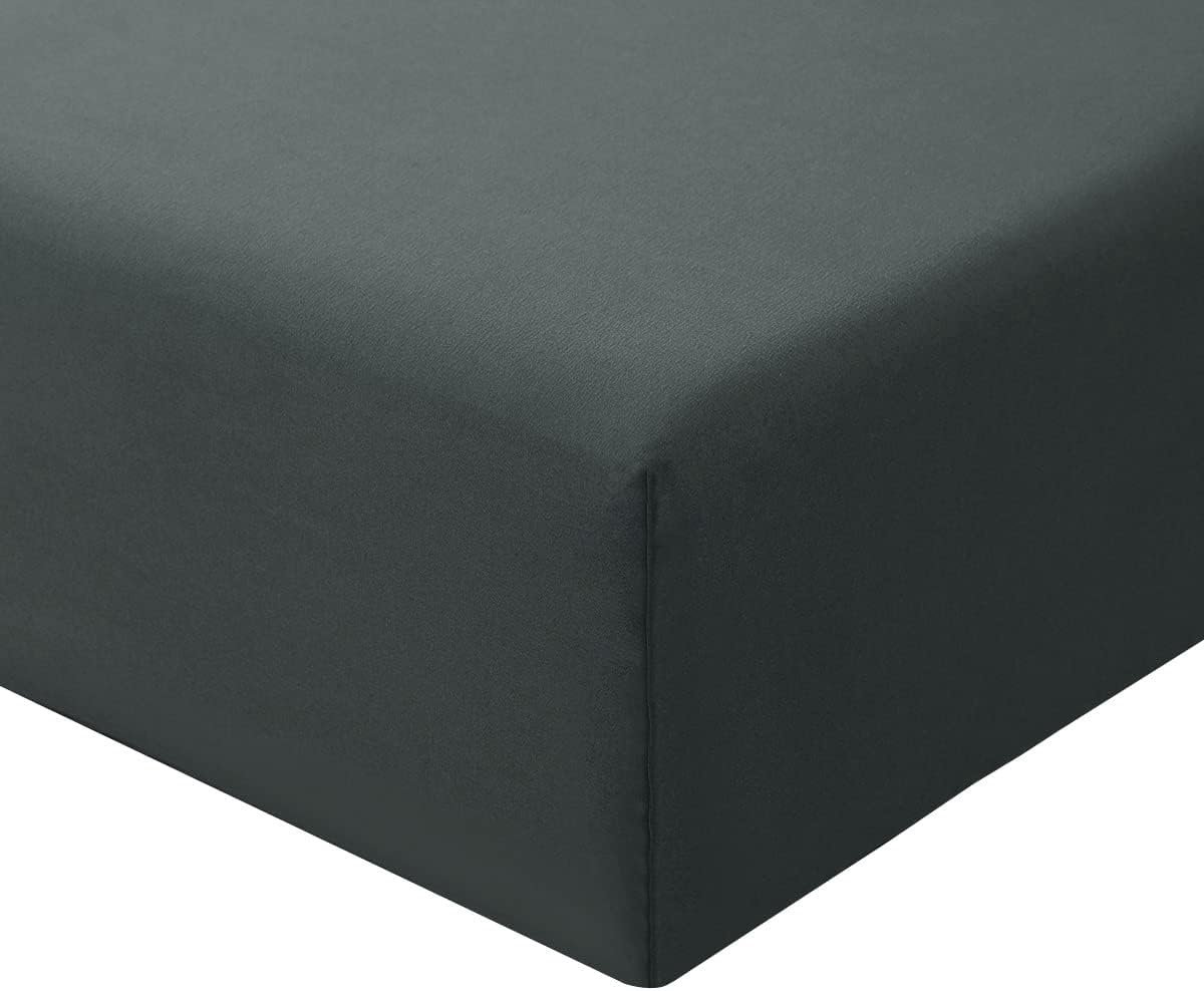 Fitted sheet 90 x 200 cm - grijs microfibre - geschikt voor boxspring - ademend en zacht - ShopVlot