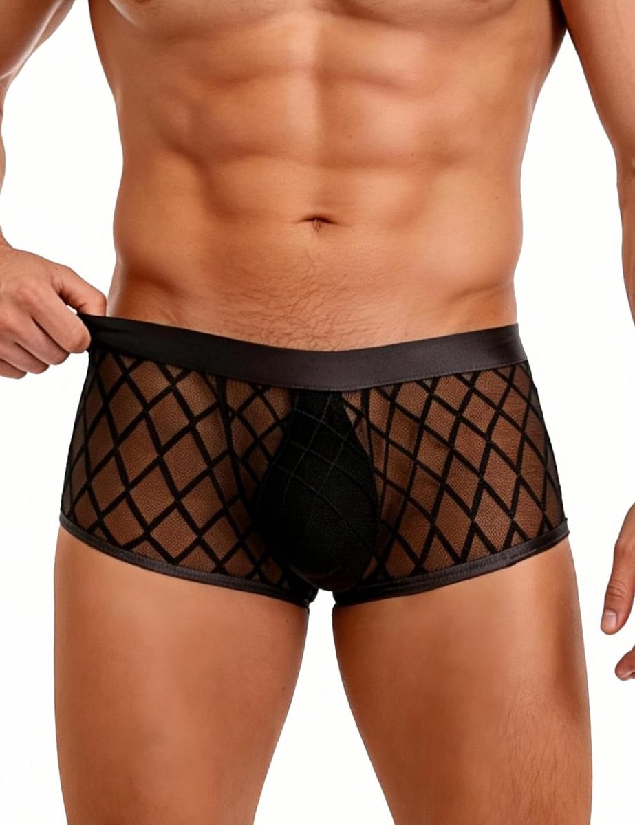 heren ondergoed zwart thong plus size - comfortabele pasvorm - ademend materiaal - ideaal voor dagelijks gebruik - ShopVlot