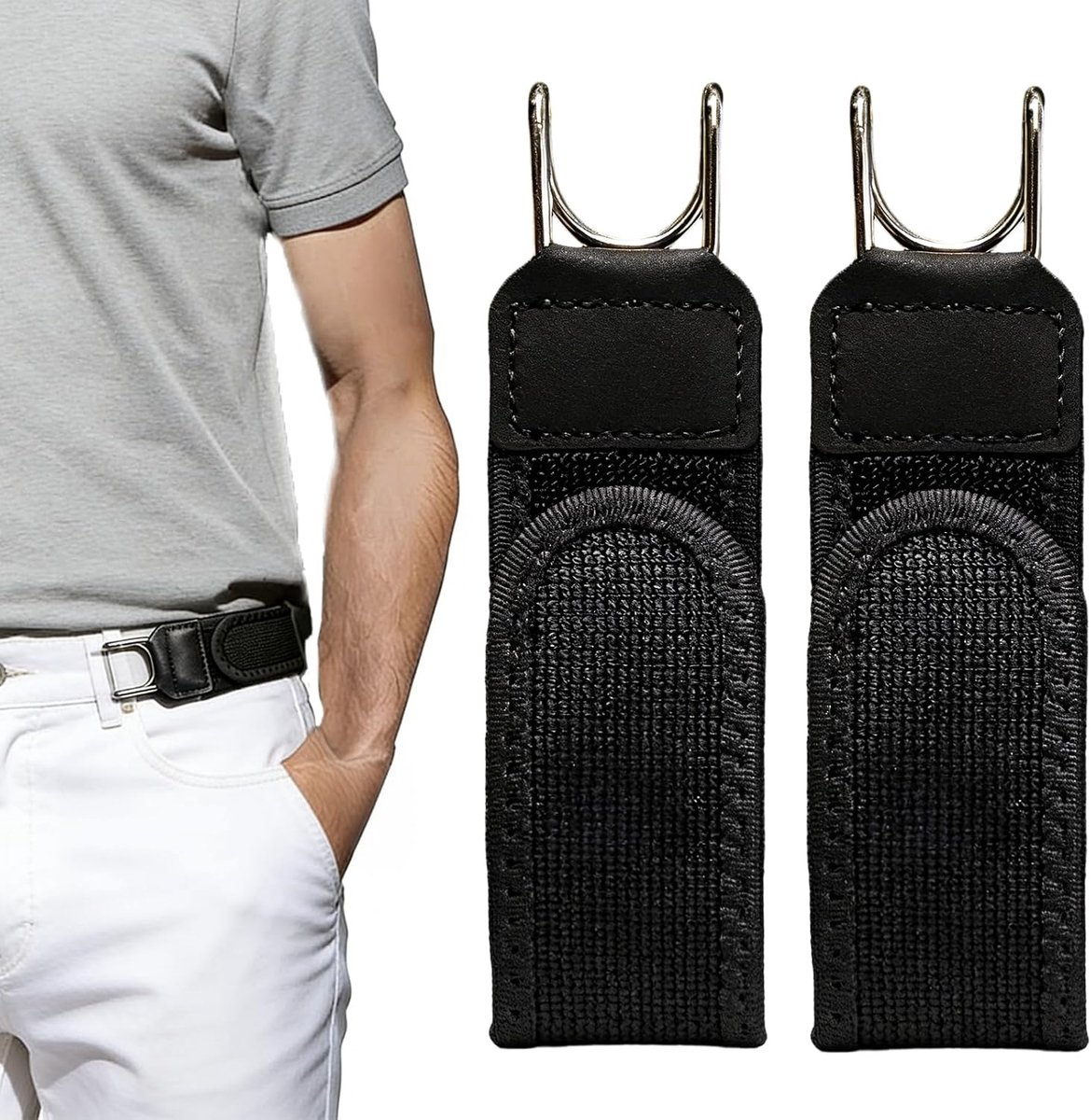 Belt zonder gesp - verstelbare elastische riem - onzichtbaar design - ideaal voor dagelijks gebruik - ShopVlot