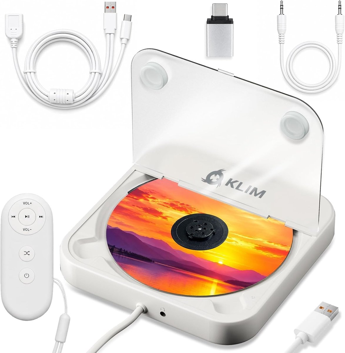 Externe CD-speler voor Auto - Zwart - Draagbaar - USB Plug and Play - Voor Auto en Laptop