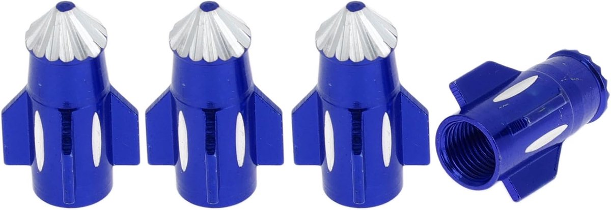 Tire Valve Caps 7x27mm - Blauw Aluminium Legering - Slijtvast en Vochtbestendig - Unieke Stijl voor je Band - ShopVlot
