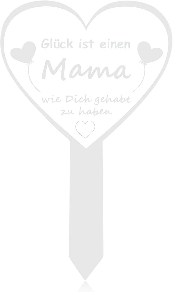 Grave decoration hart weerbestendig 26 x 16 cm - acrylaat - emotionele tekst - blijvende herinnering - ShopVlot