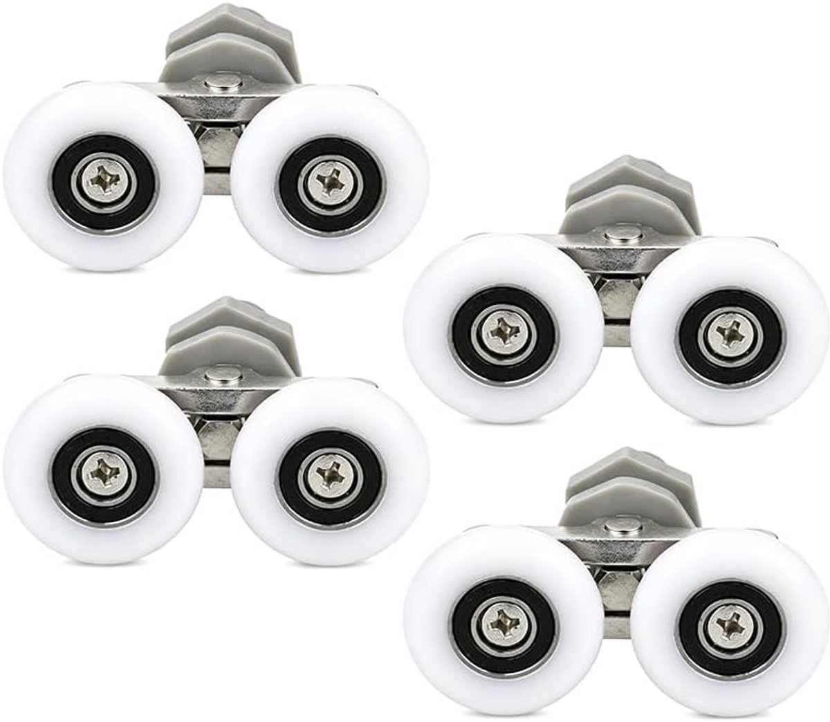 4 stuks dubbele schuifrollen (25 mm) - ShopVlot