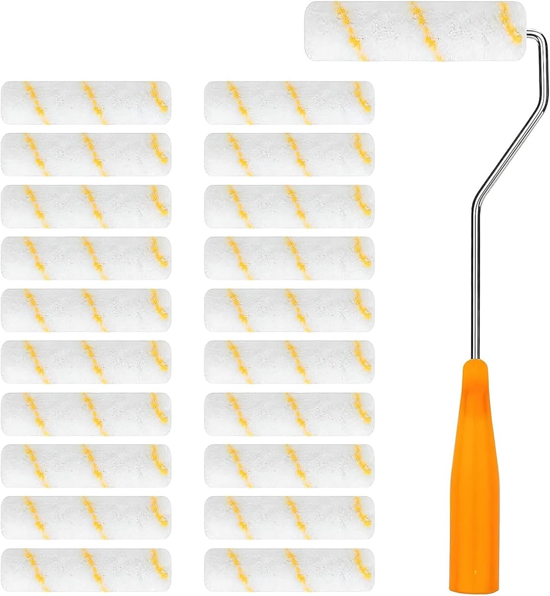 20 paint rollers – mini paint roller with rubber handles – suitable for architecture wall decoration and painting - ShopVlot