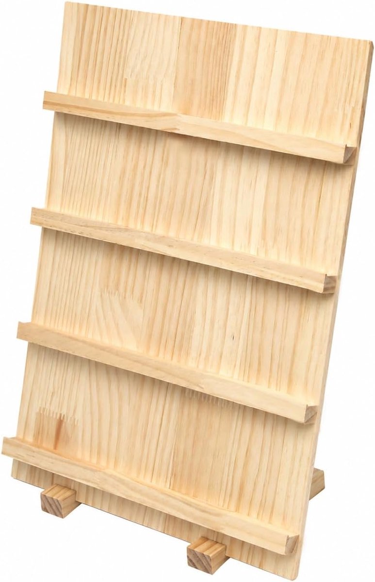 4 lagen sieradenhouder hout oorbellen standaard sieradenstandaard - ShopVlot
