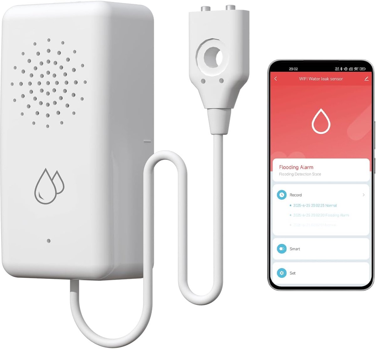 BSEED Smart Water Detector, No Hub Required, WiFi Water Sensor with Alarm, IP65, Smart Life/Tuya App Control, Water - ShopVlot