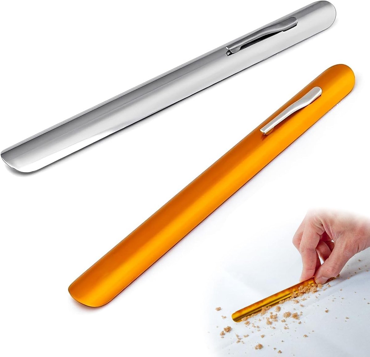 Zolara 2 kruimellade van roestvrij staal, tafelrol 150 mm, snelle reiniging van kruimels van tafel voor huishoudelijke - ShopVlot