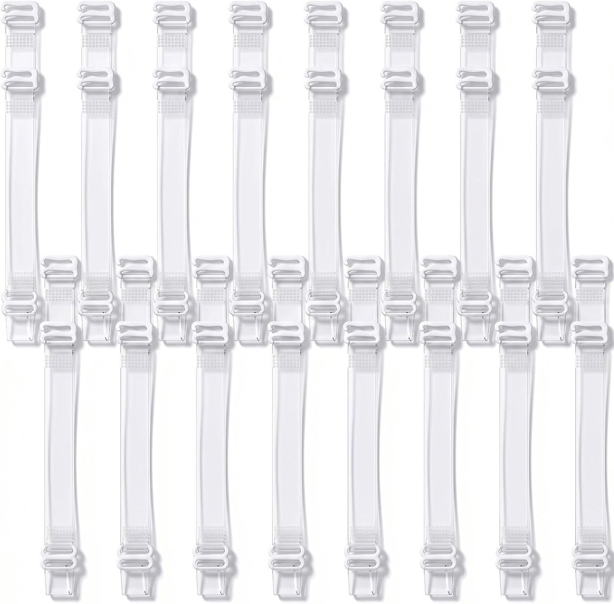 8 Pairs Women's Clear Bra Straps, Adjustable Transparent Bra Straps for Dress, Soft Replacement, Invisible, Non-Slip - ShopVlot