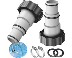 KOIROI Swimming Pool Hose Adapter A, 2 Pieces Replacement Hose Adapter for Pumps, Pool Adaptor Diameter 32 and 38 mm - ShopVlot
