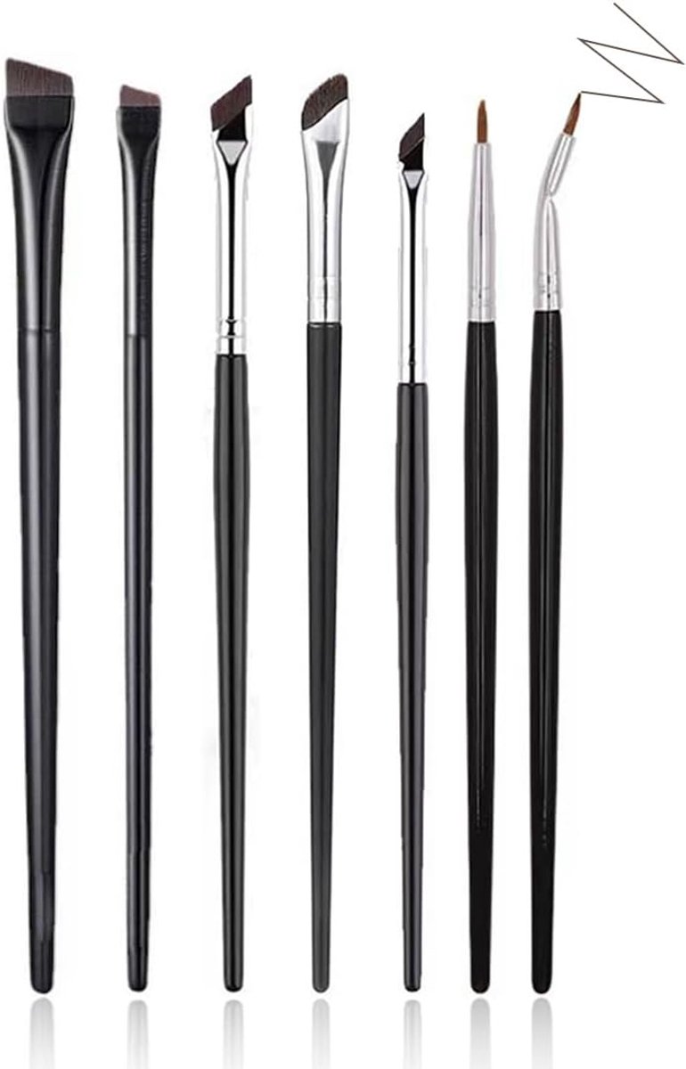 7 Pcs Angular Eyeliner Brush, Eye Makeup Brushes, Eyeliner Makeup Brush, EyeLine Makeup Brush - ShopVlot