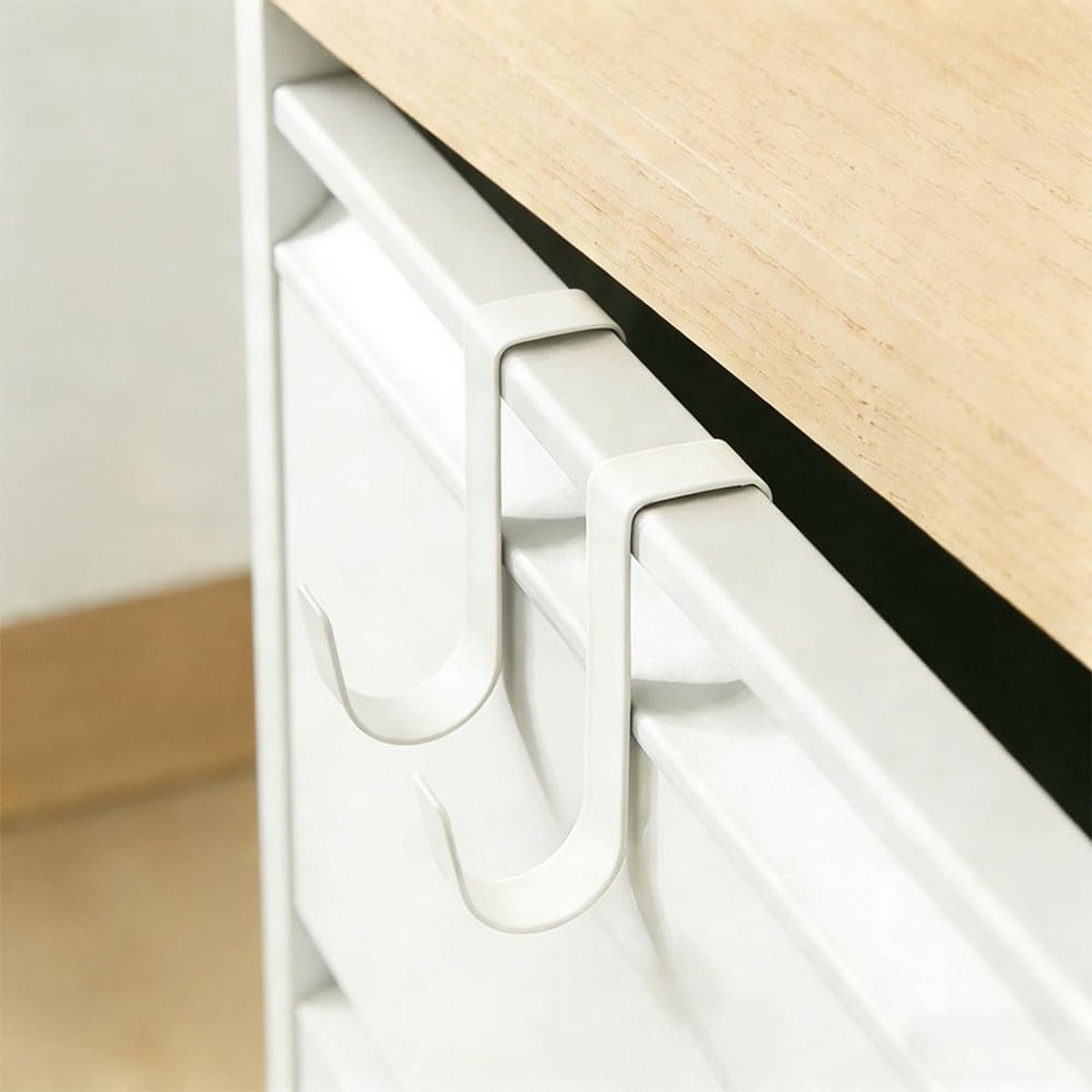 Handdoekhouder voor badkamer, 6 stuks, S-haken voor handdoekradiator, handdoekhaken, radiatorhaken, wit, voor - ShopVlot