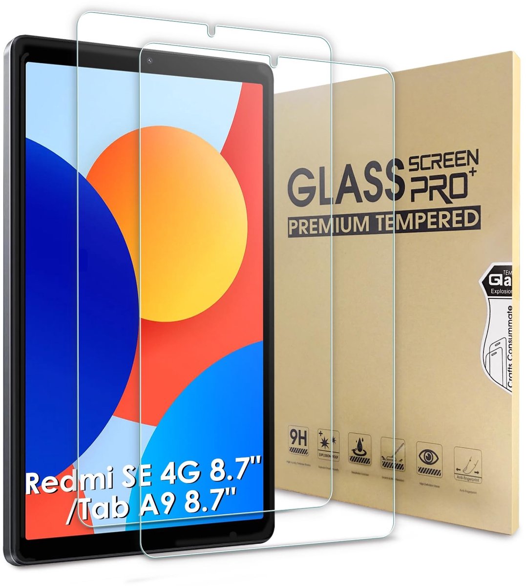 Solidchoice - Set van 2 Tempered Glass Screen Protectors voor Tablets