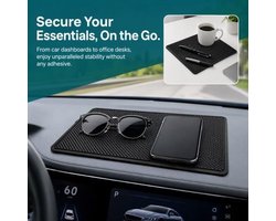 Antislipmatten dashboard 27 x 15 cm - hoogwaardig pvc - hoge viscositeit - veilig voor zonnebrillen en telefoons - ShopVlot
