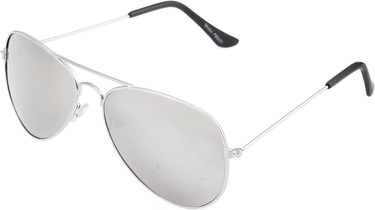 Zonnebril met metalen frame - zilver - stijlvol design - perfect voor zonnige dagen - ShopVlot