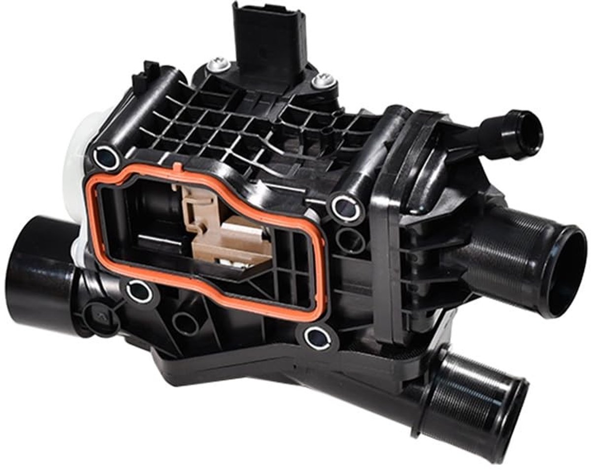 Thermostaat Behuizing - Koelvloeistof Behuizing - Motor Koeling - Directe Vervanging - 10cm Lengte - Zwart