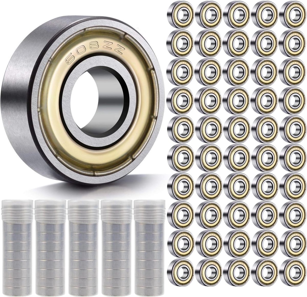 Solidchoice Set van 50 Miniatuur Kogellagers voor Skateboards en Scooters