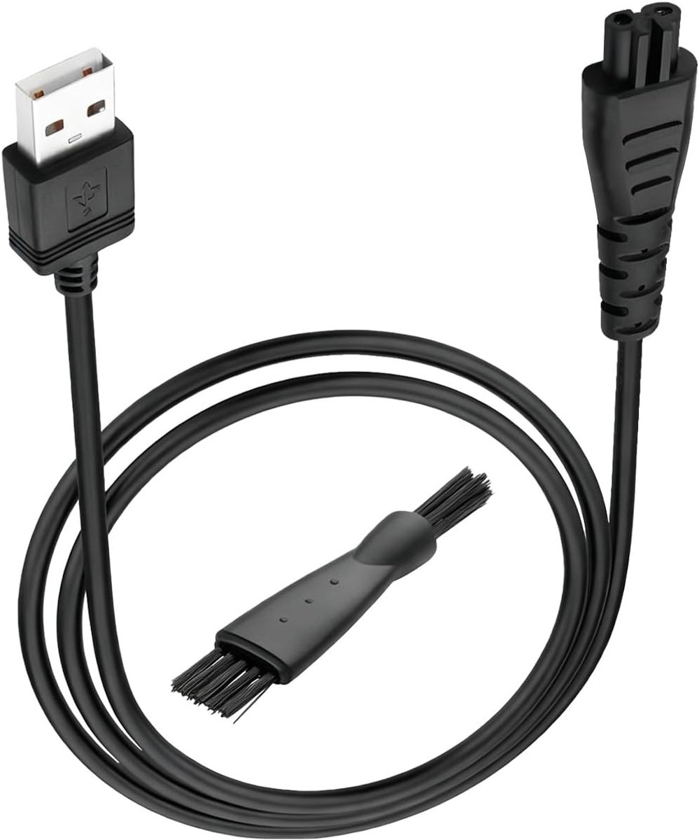 Oplader voor scheerapparaat 1,2m - 5V USB snellader - breed compatibel - ideaal voor thuis en onderweg - ShopVlot