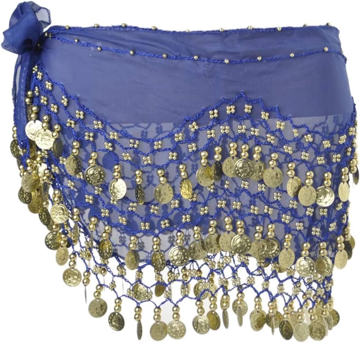 Belly dance heupdoek - met hangende gouden munten - voor dansperformances en yoga - ShopVlot