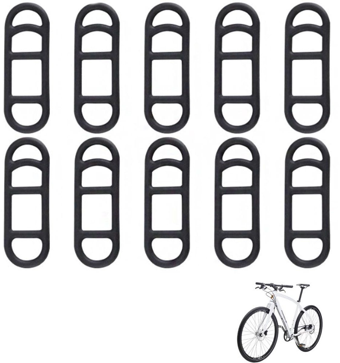 Solidchoice - Set van 20 Fietssiliconenbanden voor Lampen en Accessoires