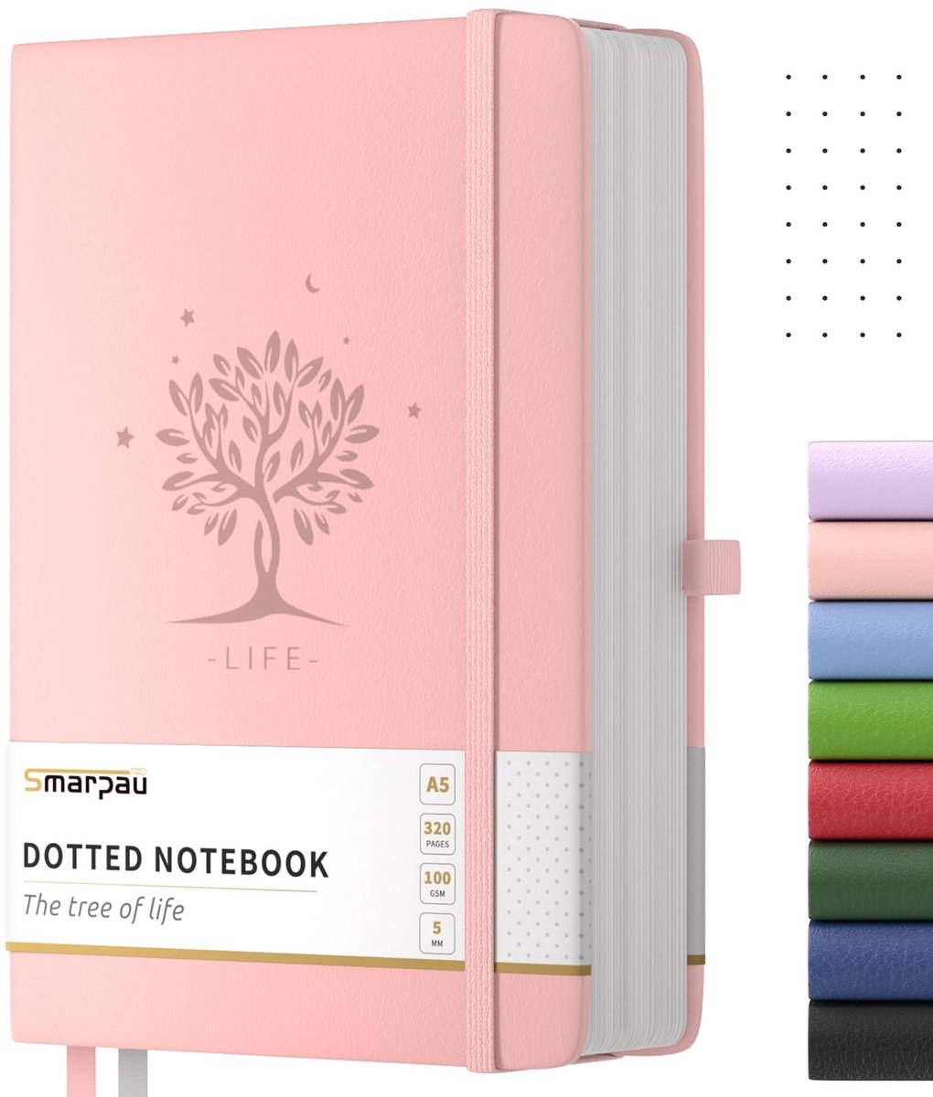Solidchoice - A5 Hardcover Notitieboek met 320 Pagina's en Dotted Paper