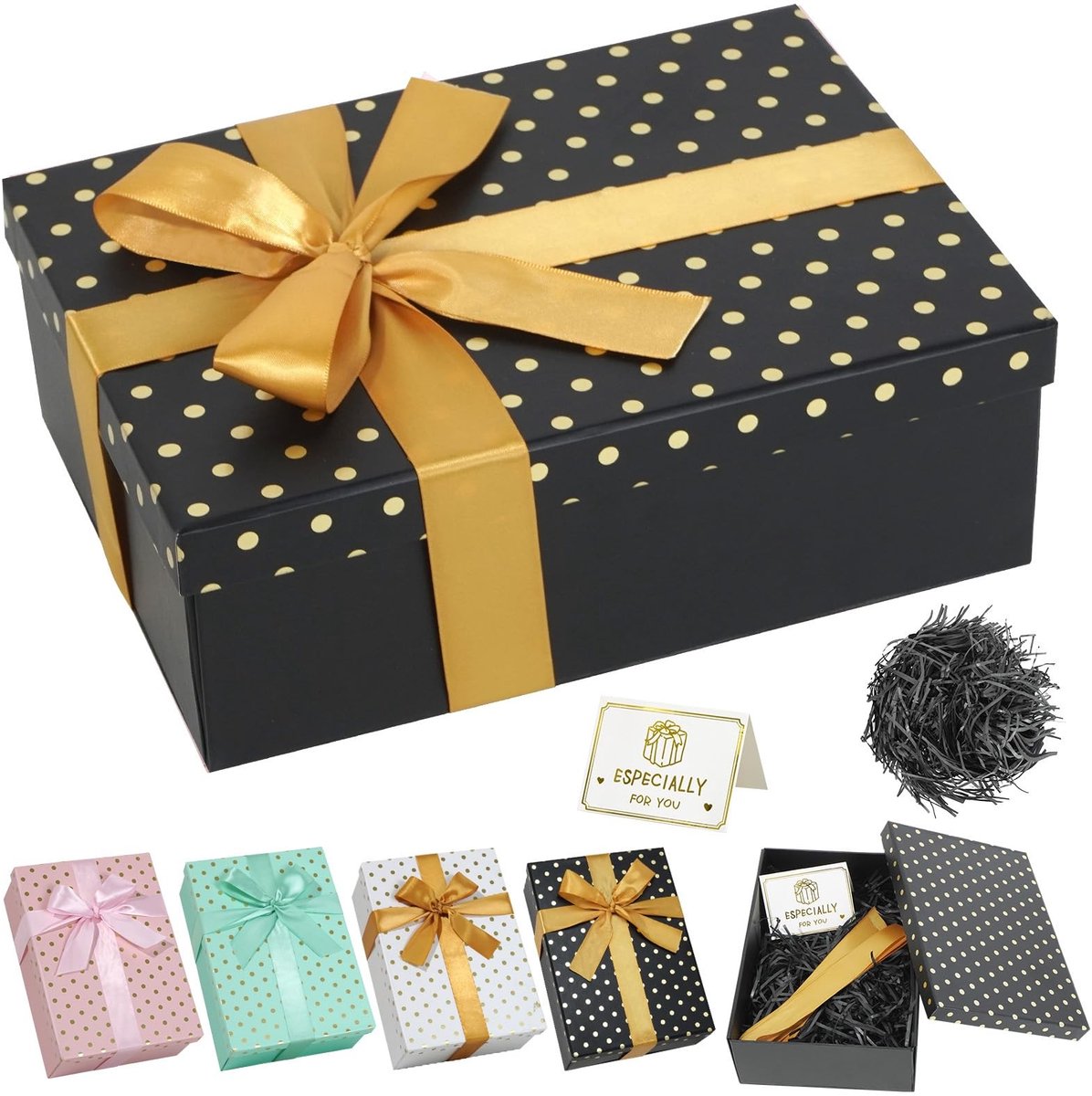 Solidchoice - Grote Cadeaubox met Polka Dots, Vouwbare Cadeauverpakking voor Diverse Gelegenheden