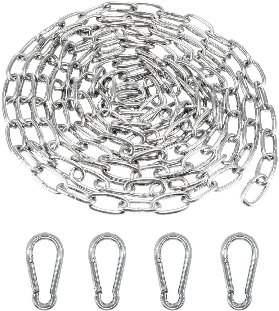 Solidchoice - RVS Ketting met Karabijnhaak 3m voor Diverse Toepassingen