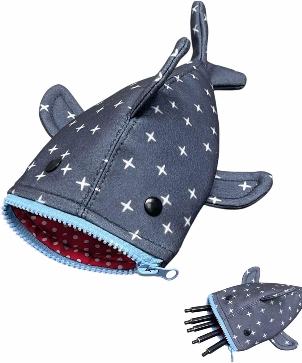Federbeutel visvormig - blauw - opbergtas voor school - ideaal cadeau voor kinderen en vrouwen - ShopVlot