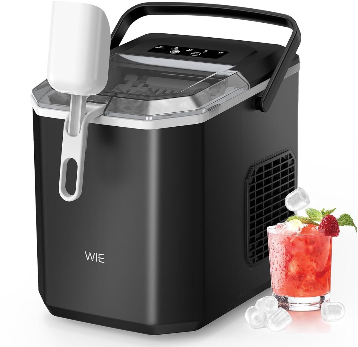 IJsblokjesmachine - Zwart - 1,5 Liter - Draagbare, Zelfreinigende IJsblokjesmaker - Voor Thuis, Kantoor en Feesten
