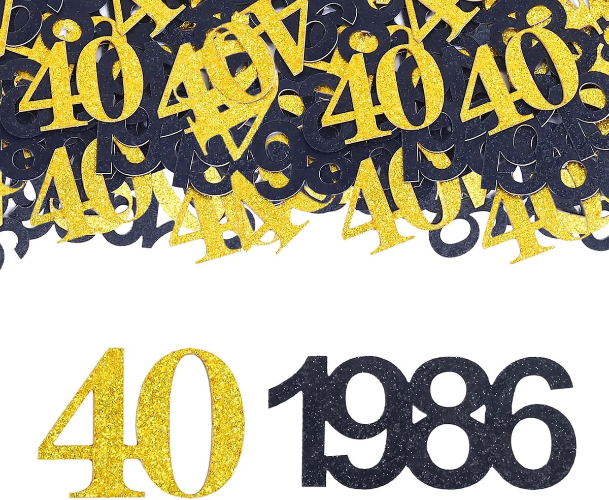 Confetti 40ste Verjaardag Decoratie - Goud Glitter - 100 Stuks Sprankelende Tafelversiering - Perfect voor Feestjes - ShopVlot