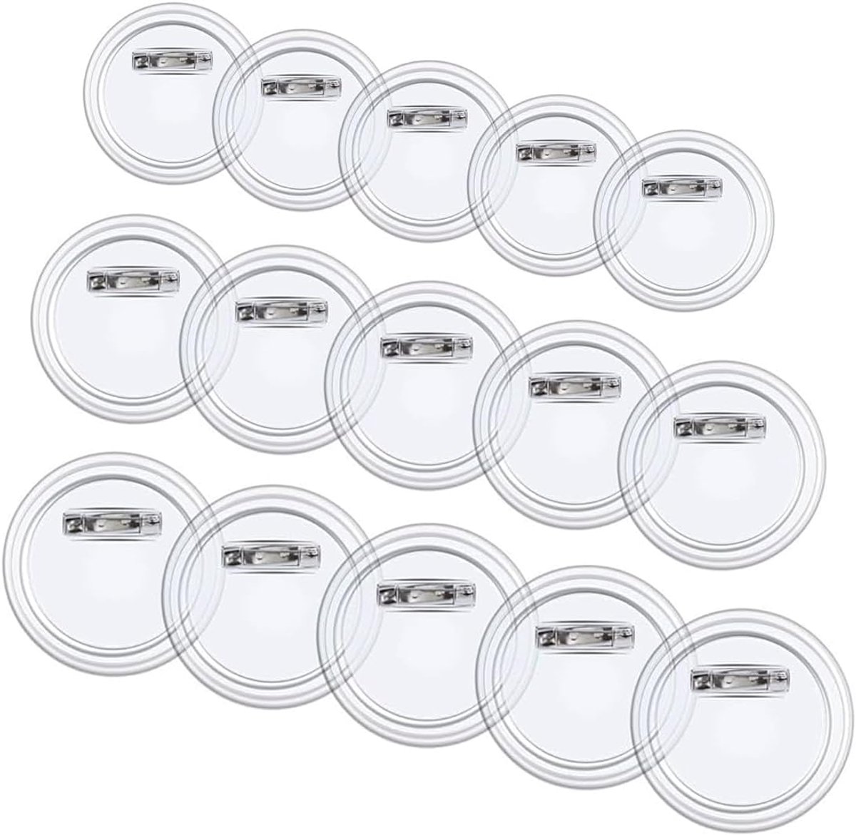 DIY Buttons 15 Stuks - Acryl Design Knopen - Transparante Pin Badges - Creatief en Herbruikbaar - ShopVlot
