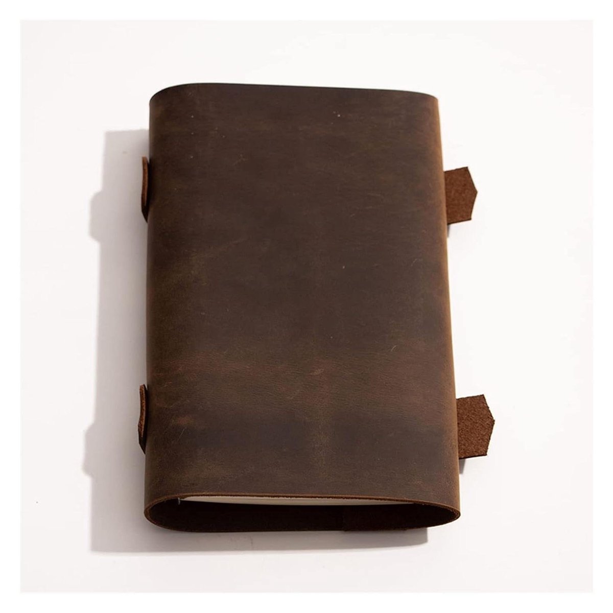 Vintage Reizigers Notitieboek - Dagboek Binder Schetsboek - Reizen Herinneringen Vastleggen - Echt Leer Handgemaakt - 19x13CM - Bruin