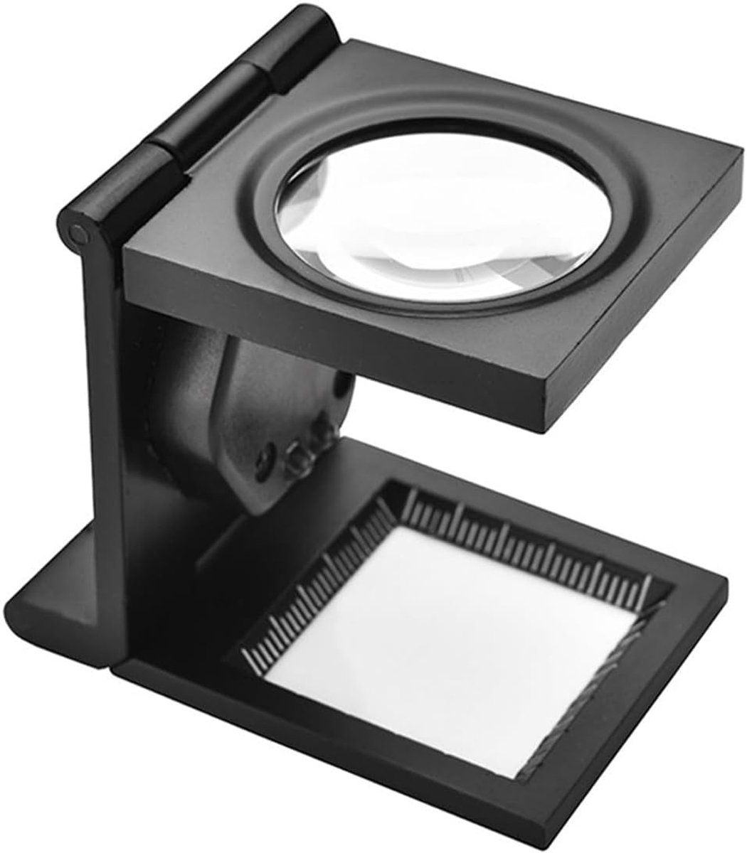 vergrootglas 10X - opvouwbaar - met licht - ideaal voor textiel en munten inspectie - ShopVlot
