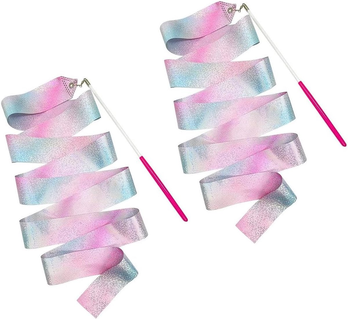 Dansbanden 2 m - Set van 2 - Voor ritmische gymnastiek en ballet - Ideaal voor dans en carnaval - ShopVlot