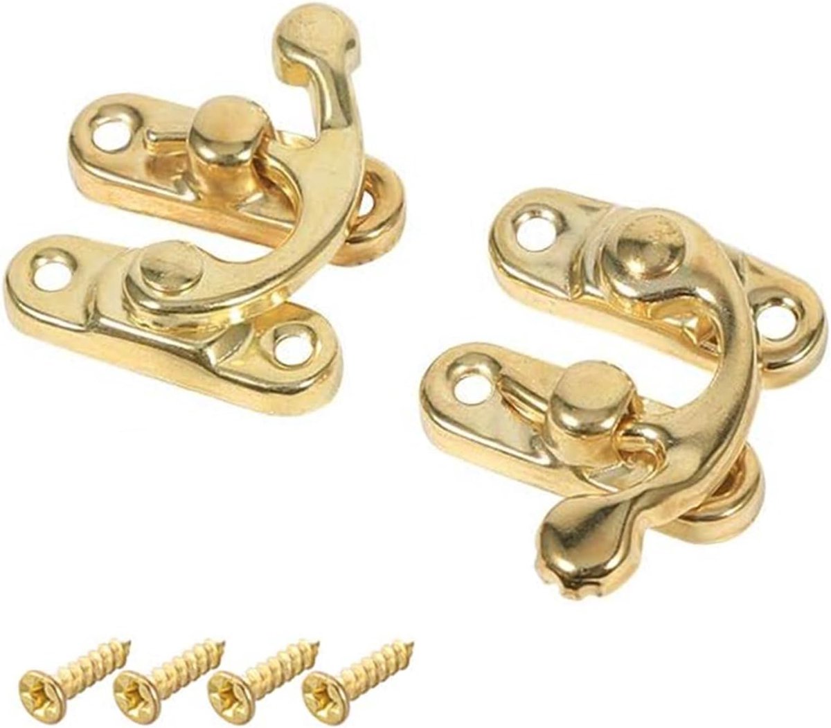 Mini Latch Hooks - Antieke goudkleurige haakjes - Duurzaam en roestbestendig - Geschikt voor sieradenboxen - ShopVlot