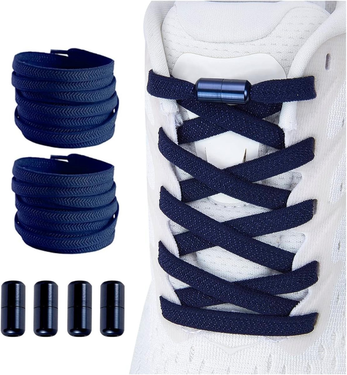 Solidchoice - Elastische Schoenveters met Snelsluiting, 2 Paar