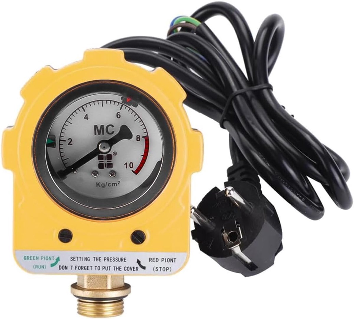 Drukregelaar waterpomp 220V 0-10 Bar - Elektronische schakelaar - Hoge nauwkeurigheid - Ideaal voor dieptenpompen - ShopVlot