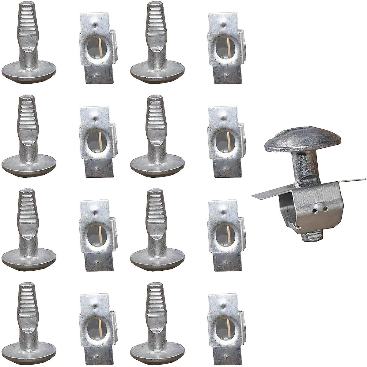 Set van 10 aluminium beschermclips voor motorafdekking - vervangingsschroeven voor Peugeot Citroen - ShopVlot